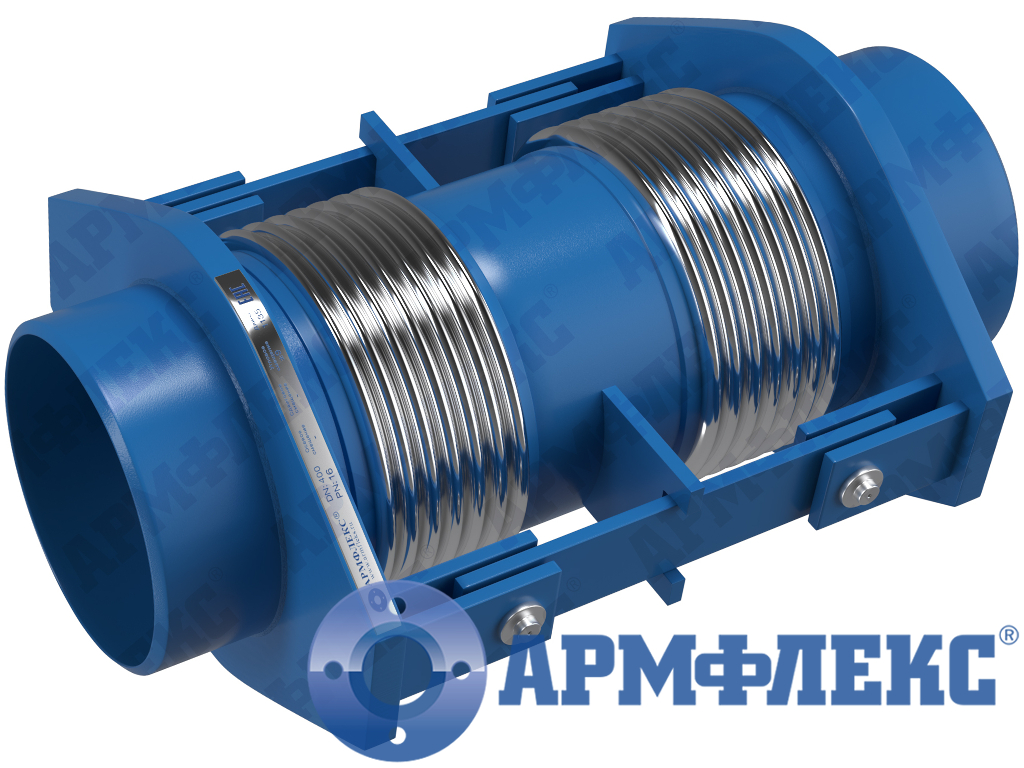 Компенсатор двухсекционный сильфонный поворотный под приварку с поворотным устройством 2КСП ARM ПО, Армфлекс Компенсатор двухсекционный сильфонный поворотный под приварку с поворотным устройством 2КСП ARM ПО, Армфлекс