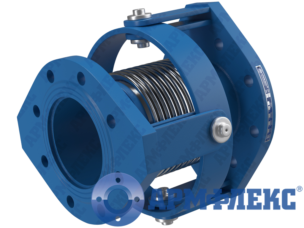 Компенсатор сильфонный поворотный фланцевый с карданным устройством КСП ARM ФО, Армфлекс