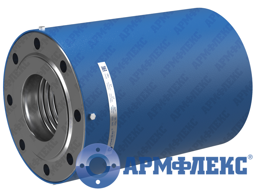 Компенсатор сильфонный универсальный фланцевый с защитным кожухом КСУ ARM ФК, Армфлекс