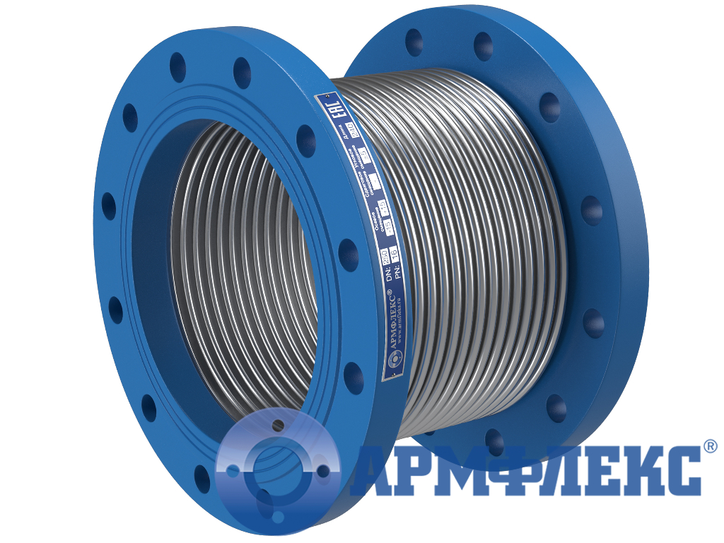 Компенсатор сильфонный универсальный с приварными фланцами КСУ ARM Ф, Армфлекс